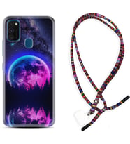 Samsung M21 M22 M23 M30 M31S M32 Kılıf Boyun Asklı Rasta Silikon Star Planet 1652