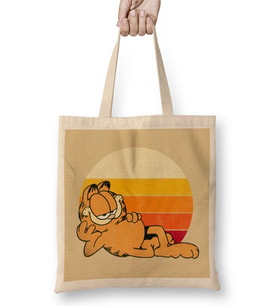 Vintage Garfield Bez Çanta Uzun Saplı