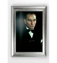 Gümüş Çerçeveli Atatürk Tablo cv909