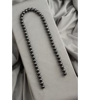 Hematit Doğal Taş Parlak Füme Küre Kesim 8x8mm Dizi [AA]