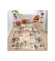 Rovigo Home Dijital Baskı Yıkanabilir Kaymaz Taban Salon Halısı  RVG1747 (Bej)