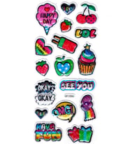 Işıltılı Sticker Kabartmalı Stiker Defter Planlayıcı Etiket (Dfh044)-18x9cm- Fun Cupcake