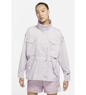 Nike Sportswear Collection Essentials M65 Full Zip Büyük Beden Kadın Ceket Lila