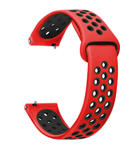 Microsonic Samsung Galaxy Watch 5 40mm Rainbow Sport Band Kordon Kırmızı Siyah (Çok Renkli)