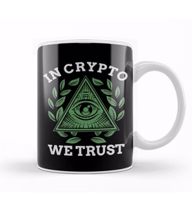 In Crypto We Trust Bitcoin Cryptocurrency Kupa Bardak Porselen
