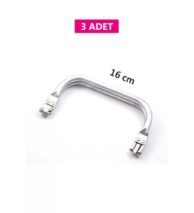 Gizli Metal Çanta Bursu - 3 Adet - 16 cm - Metal Çanta Aparatı Çanta Aksesuarı