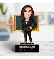Kişiye Özel Öğretmenlerin En Güzeli Karikatürlü Biblo