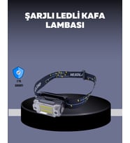 Usb Şarjlı Mini Led Kafa Feneri 50M Odak 150M Geniş Aydınlatm - Lisinya
