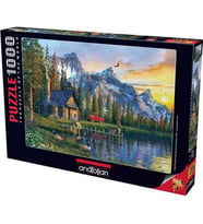 Anatolian 1000 Parça Dağevinde Günbatımı-Sunset Cabin 1024