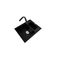 POLEX Cristalüx Granit Eviye P-04+Luxury Siyah