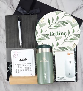 Defter & Takvim & Stanley Termos & Mouse & Mouse Pad & Kalem Premium Hediye Seti