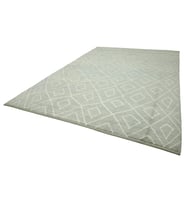 Gri El Dokuma Halı Fas Stili Geometrik Desenli Yumuşak Dokulu Modern Salon Halısı