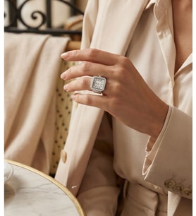Clara Yüzük Saat Silver Renk, Esneyebilen Otomatik Ölçü Kordon, Luxury, 2026 Koleksiyon