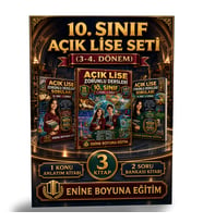 10. Sınıf Açık Lise Seti – 3. ve 4. Dönem Zorunlu Dersler 3 Kitap