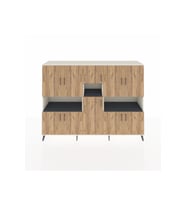 Hyperion Dolap 14 Raflı 10 Kapaklı 220x44x163 Aytaşı-Çam/Antrasit