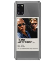 Samsung Galaxy A31 Uyumlu Hızlı ve Öfkeli Minimalist Poster Desenli Şeffaf Telefon Kılıfı