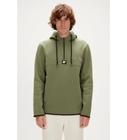 Bad Bear DEFENCE HALF-ZIP HOODIE THYME Erkek Sweatshirt Haki S-XXL