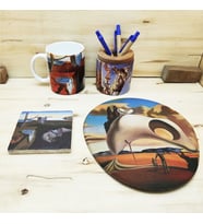 Salvador Dali Set 2 - Kupa-Mousepad-Doğal Taş Bardak Altlığı -Kalemlik