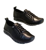 Elis 24 K 470 Kadın Deri Comfort Casual Ayakkabı (Siyah)