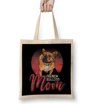 French Bulldog Dog Grunge Mom Bez Çanta Uzun Saplı