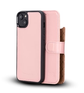 Bouletta Apple iPhone 14 Plus Uyumlu Deri Cüzdanlı Kılıf MWWN NU2 Pembe