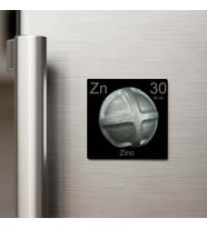 Zinc (Çinko) Elementi – Buzdolap Magneti – 9x9 cm