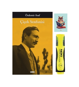Çiçek Senfonisi - Özdemir Asaf - Yapı Kredi Yayınları - Sarı Fosforlu Kalem - Not Defterli Seti (Krem)