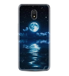 Xiaomi Redmi 8A 8 Pro 9C 9T 10C 11T Pro Kılıf Desenli Silikon Night Moon 1133