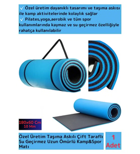 Premium Seri Su Geçirmez Taşıma Askı Çift Taraflı Kamp Zemin Çadır Uyku Matı Yer Minderi 10Mm Kalın