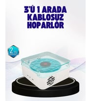 Dekoratif Gece Işıklı Bluetooth Hoparlör – Zaman Ve Pil Ekranlı