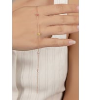925 ayar gümüş halhal rose nazar boncuklu cam göz halhal SGTL13179ROSE