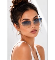 YENİ SEZON CAT EYE KADIN MAVİ GÜNEŞ GÖZLÜĞÜ