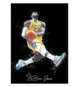 Lebron James Los Angeles Posteri, Basketbol Baskısı, Spor Duvar Tablo Ahşap Poster Dekoratif