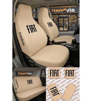 Fiat Logolu Oto Koltuk Kılıfı Ön Arka Set – Penye Likralı Universal Koltuk Koruyucu Servis Kılıfı