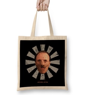 Hannibal Lecter Retro Japanese Bez Çanta Uzun Saplı