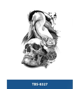 TBS-8327 ORTA BOY KUŞ VE KURUKAFA DESEN GEÇİCİ DÖVME-TATTO