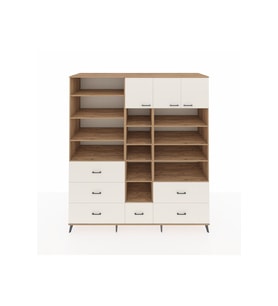 Kronos Dolap 17 Raflı 6 Çekmeceli 3 Kapaklı 220x59x243 Çam-Aytaşı/Aytaşı
