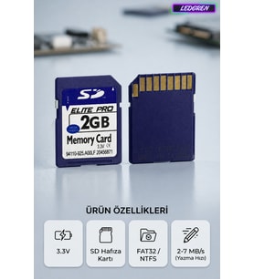 Elite Pro 2GB SD Hafıza Kartı - Secure Digital Flash Memory