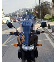 MOTOCAM Kawasaki KLE 500 Ön Cam 2005-2008 Model 58cm Füme Renkli 4mm UZUN