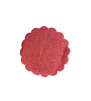 Karlı Organze Hazır Kesilmiş Tül 24 Cm (100 Adet)  Kırmızı