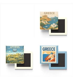 Buzdolap Magnetleri - Yunanistan Atina - Greece - 4'lü Set Magneti