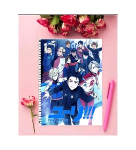 Yuri On Ice Anime Defter 1 Adet Özel Tasarım A4 Boyutu 21*29 Cm Telli Kareli Defter