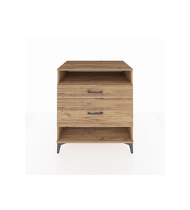 Kronos Şifonyer Tek Raflı 2 Çekmeceli 88x59x96 Çam-Çam