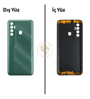 Tecno Spark 7 Pro Ladin Yeşili Arka Kapak Arka Cam Batarya Kapağı Lazer Kesim Kapak Pil Kapağı Back Cover