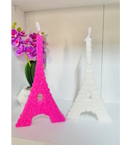 Eyfel Kulesi Dekoratif Kokulu Mum / Decorative Eiffel Tower Scented Candle (Pembe)