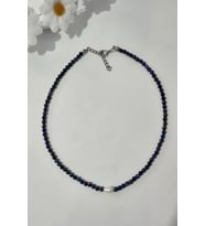 GERÇEK İNCİ, LAPİS LAZULİ DOĞALTAŞ KOLYE