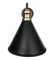 MYLİGHTS  VİNTAGE  RETRO RUSTİK METAL APLİK DUVAR LAMBASI OKUMA LAMBASI (Siyah)