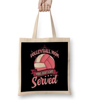 Cute Volleyball Mom You Just Got Served Pun Bez Çanta Uzun Saplı