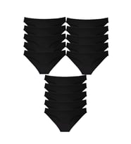 15 adet Süper Eko Set Likralı Kadın Slip Külot Siyah