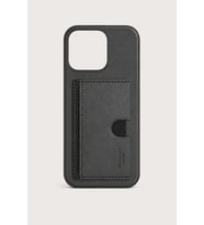 iPhone 16 Pro Kartlıklı Standlı Lüx Kılıf Siyah